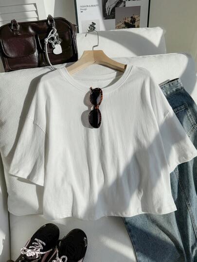 biały t-shirt basic