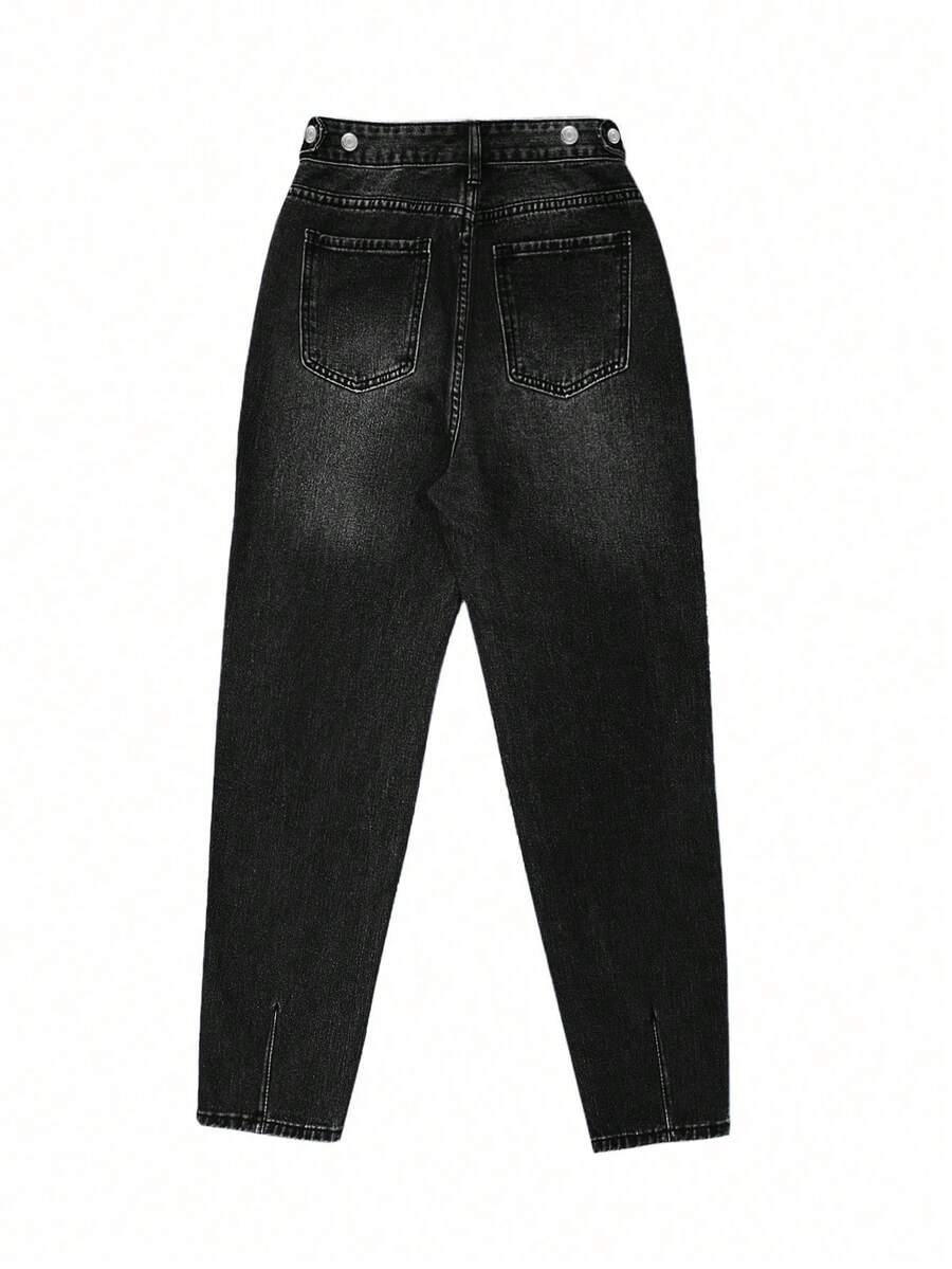 CZARNE SPODNIE JEANS