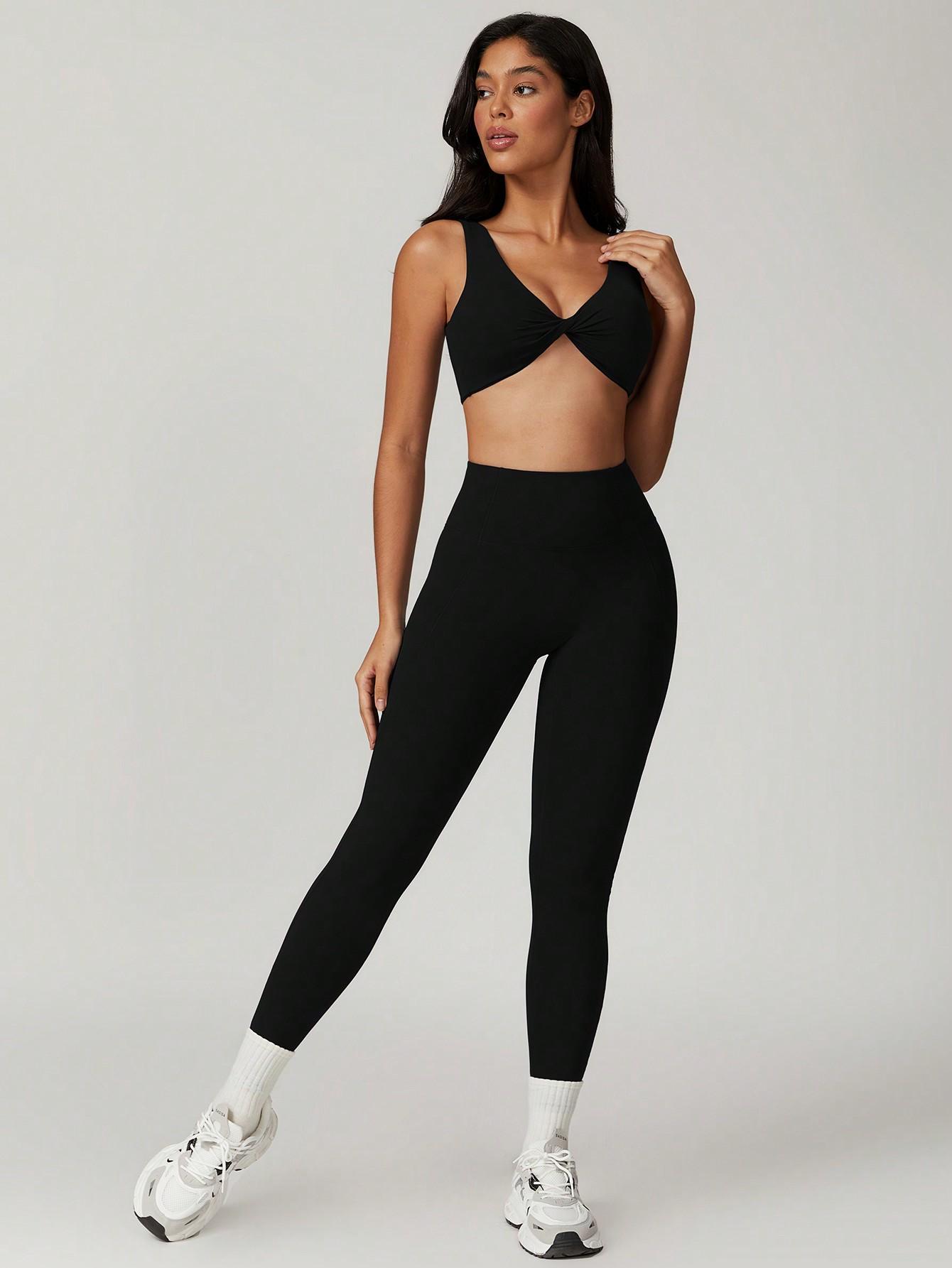 CZARNE SPORTOWE LEGGINSY