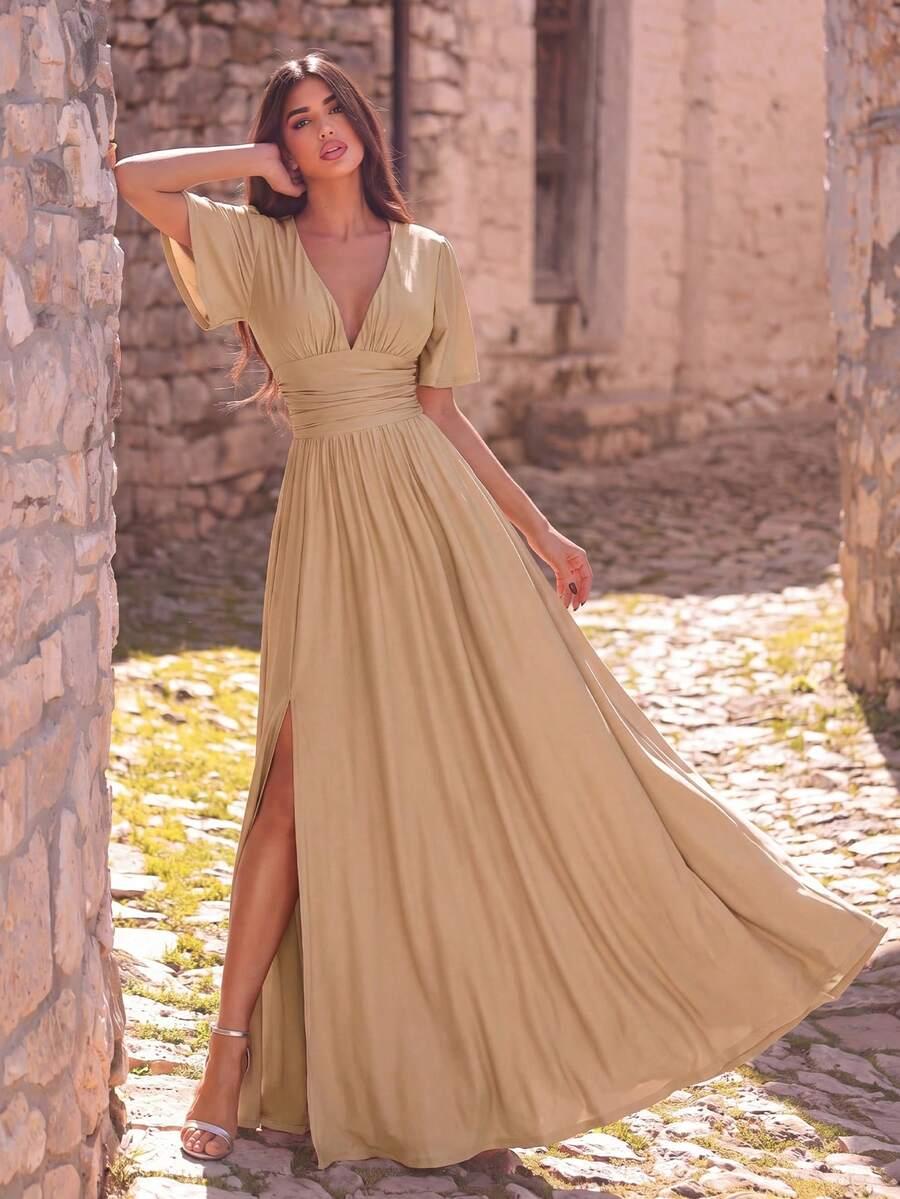 maxi sukienka v-neck