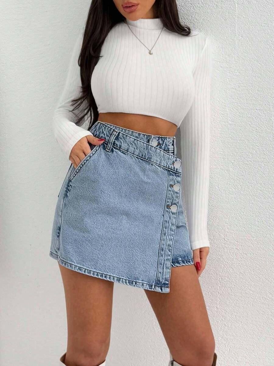 NIEBIESKA SPÓDNICA JEANS