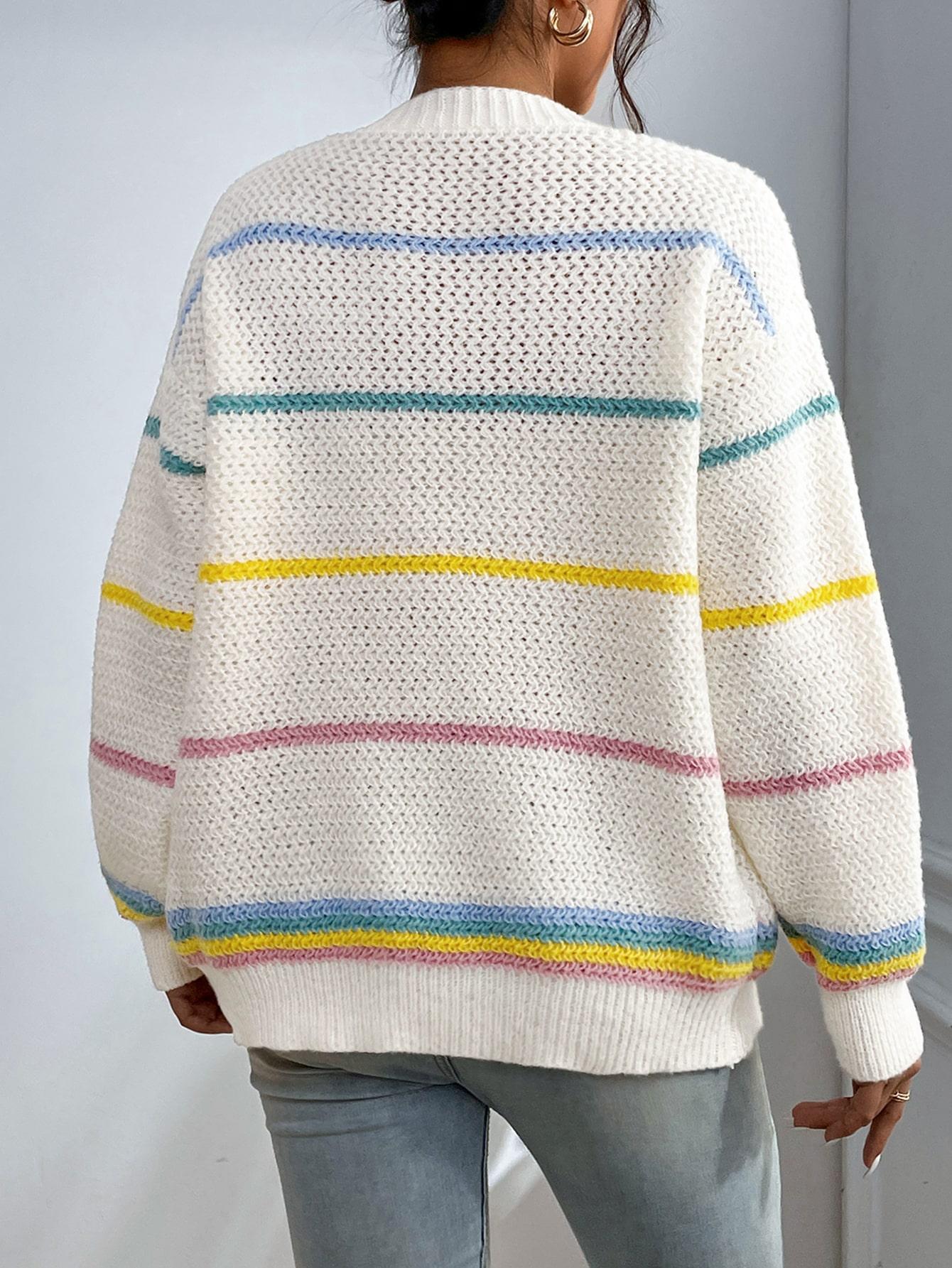 SWETER NARZUTKA WZÓR PASKI