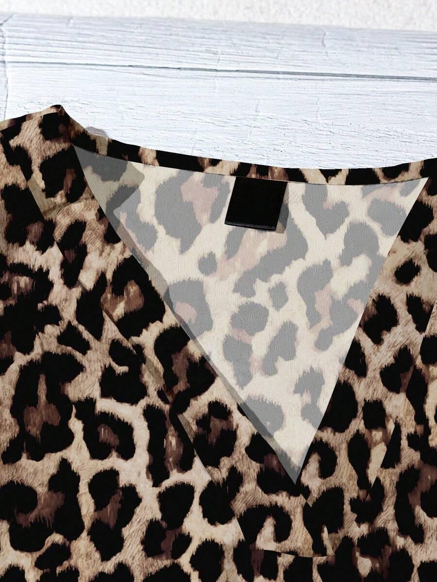 BLUZKA ANIMAL PRINT KRÓTKI RĘKAW