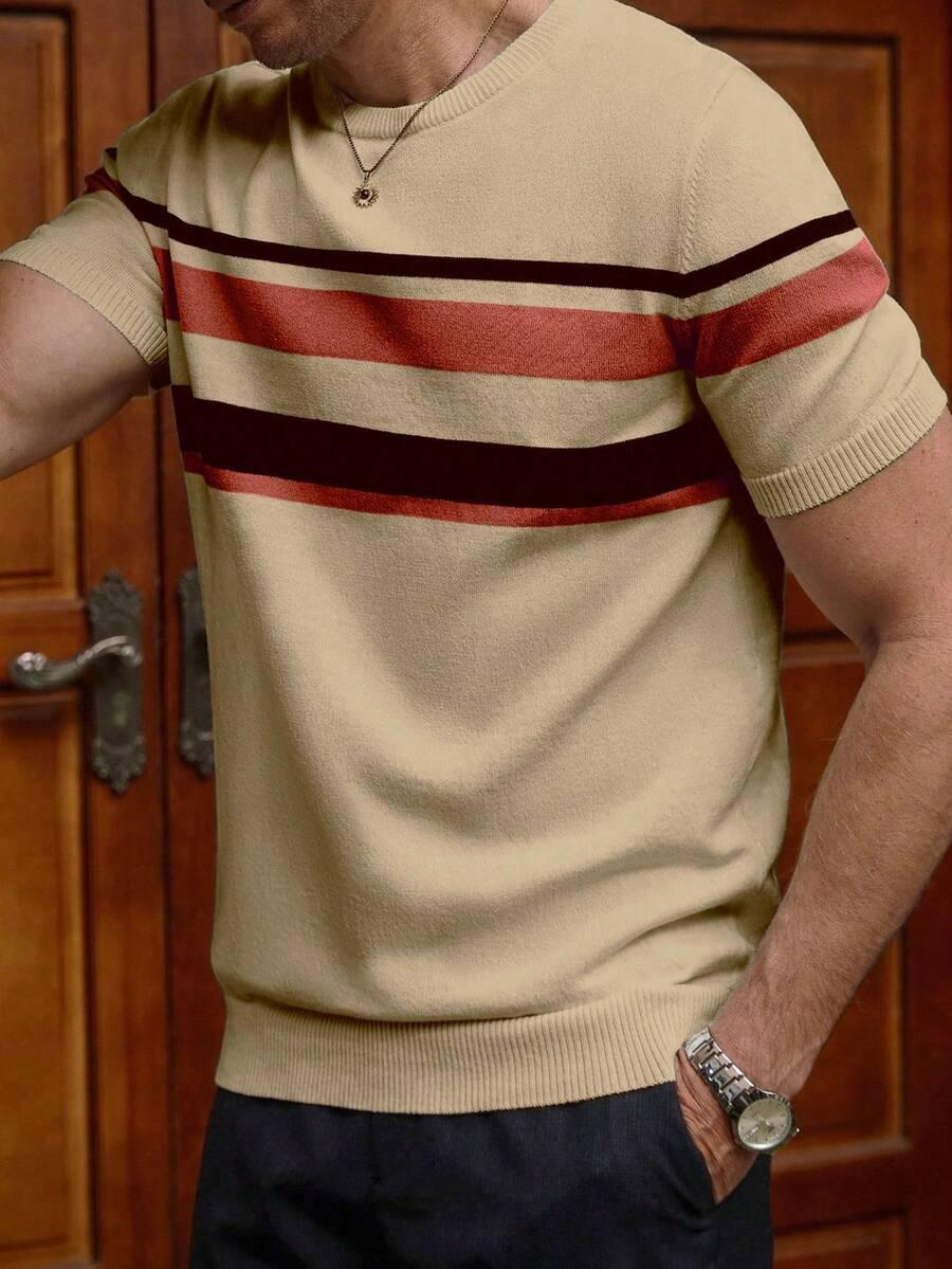 SWETER MĘSKI Z KRÓTKIM RĘKAWEM