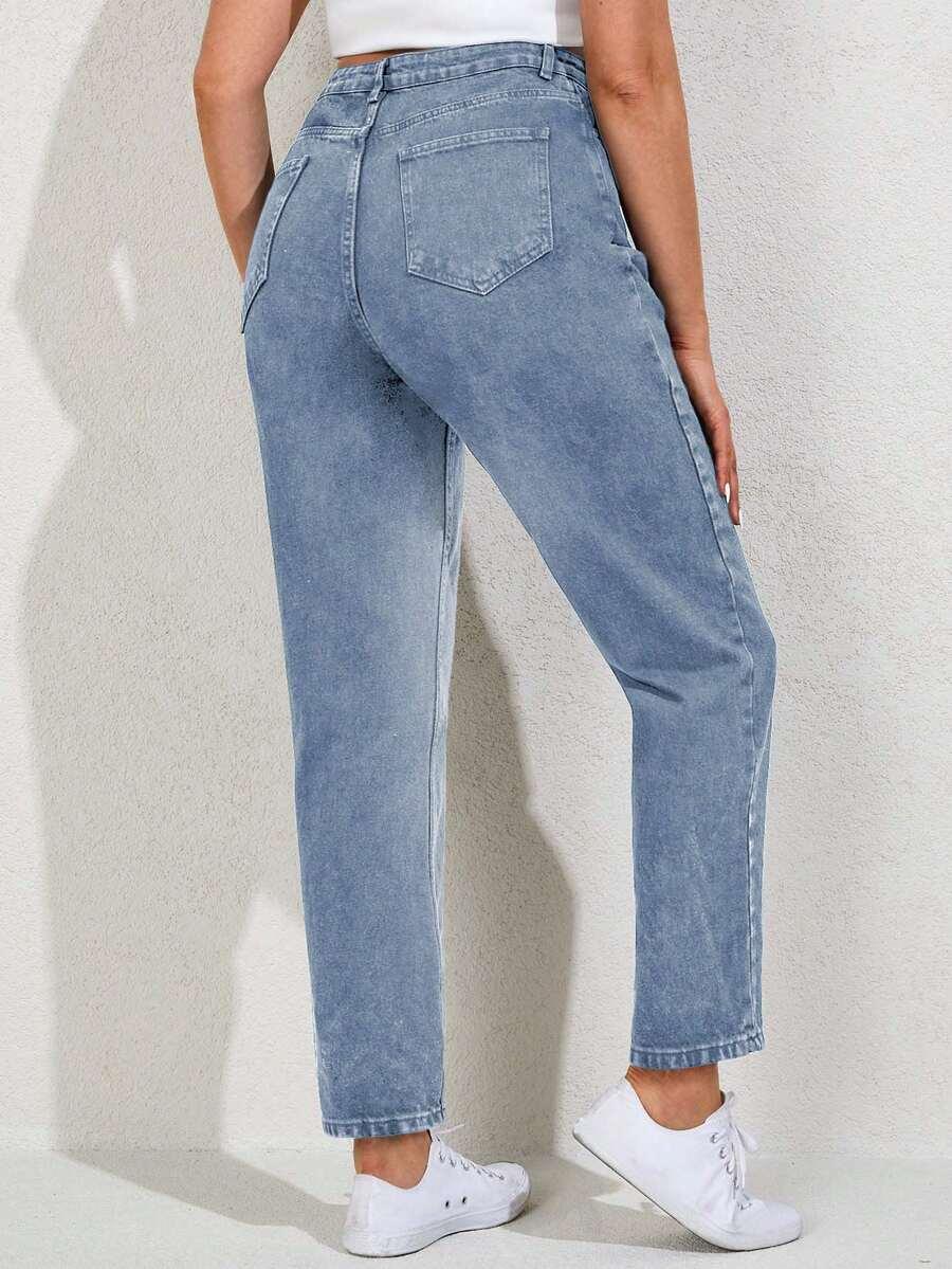 SPODNIE MOM JEANS