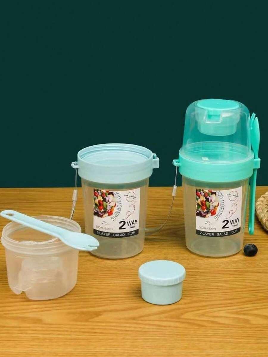 niebieski lunch box widelec