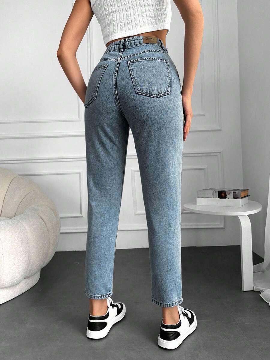 NIEBIESKIE SPODNIE JEANS RURKI