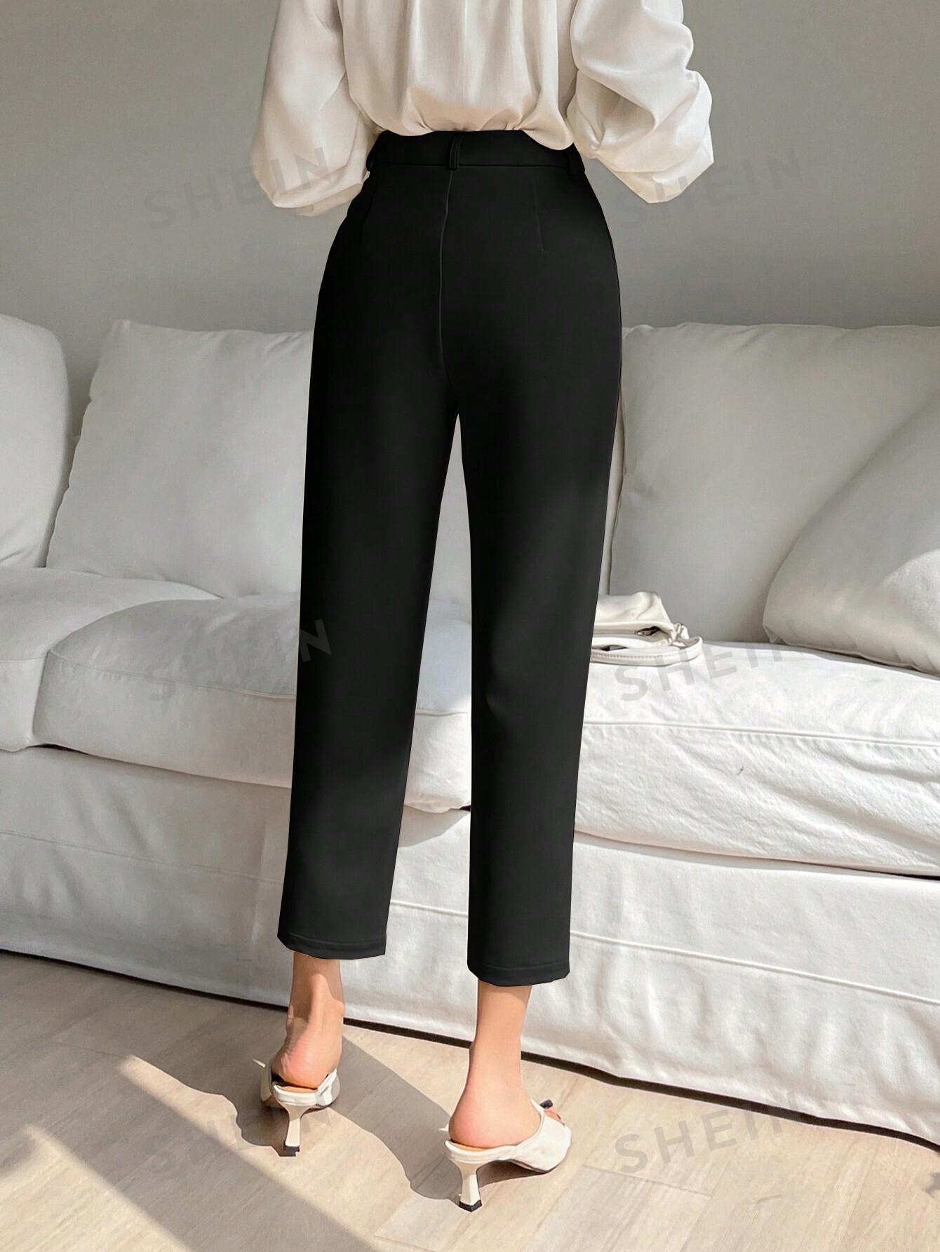 czarne eleganckie spodnie 7/8