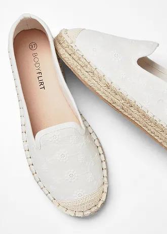 ESPADRYLE DAMSKIE TKANINA KREMOWE