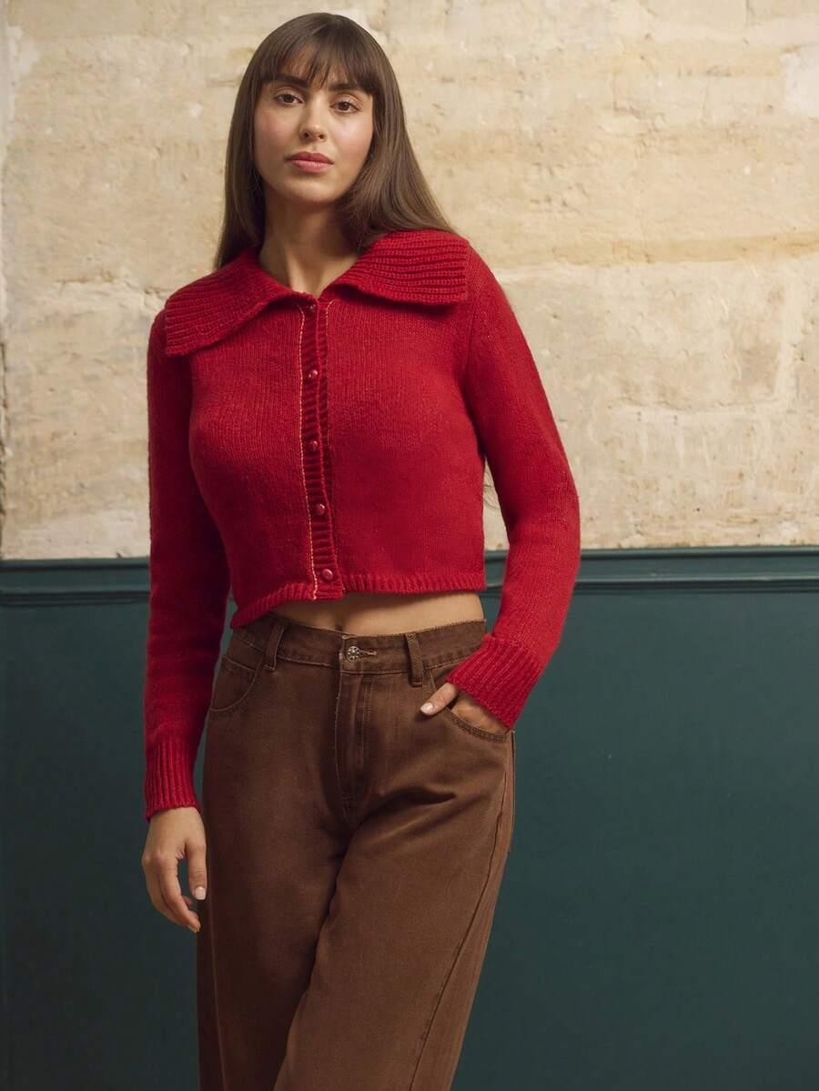 KRÓTKI SWETER ROZPINANY