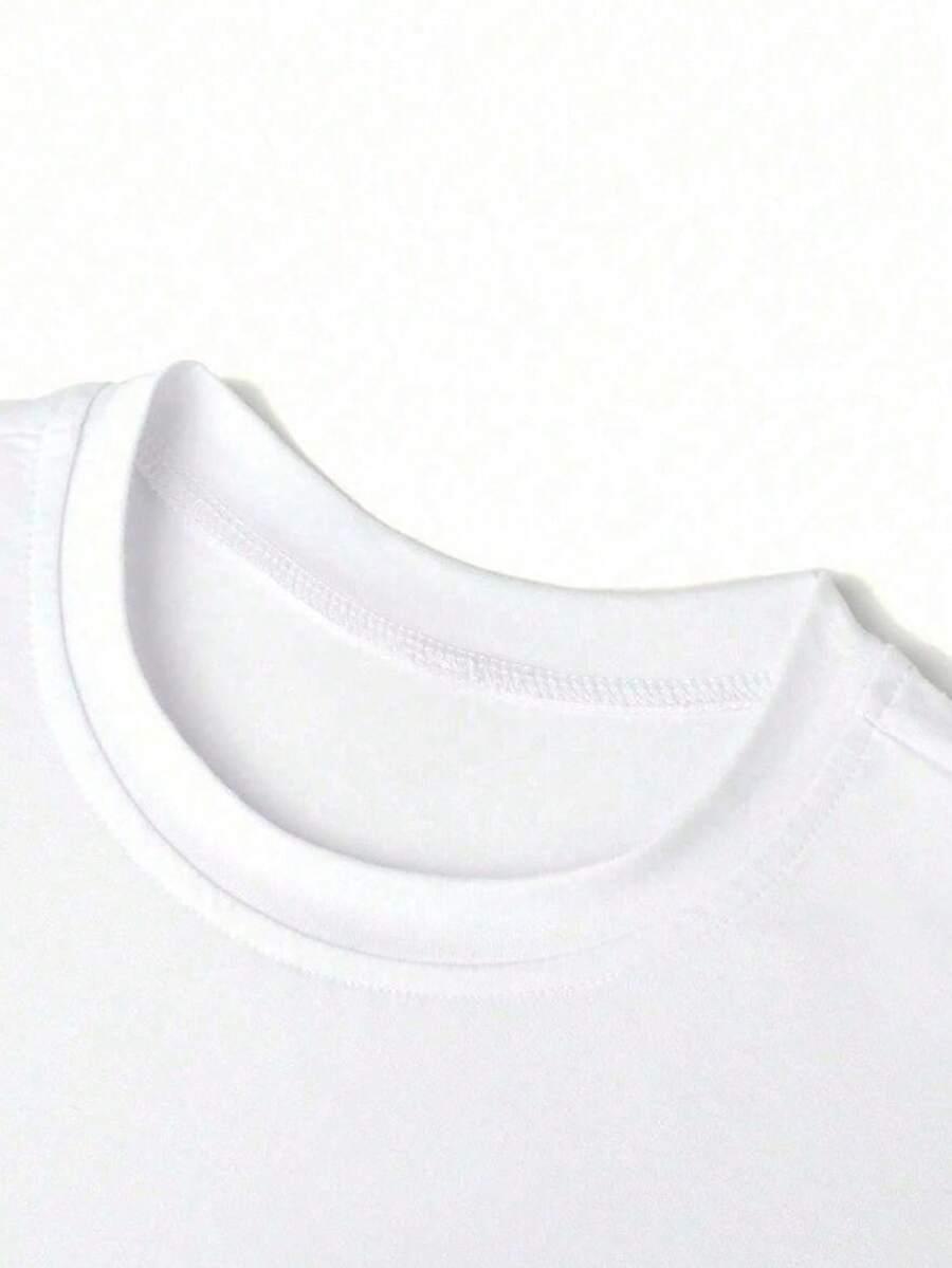 biały t-shirt print