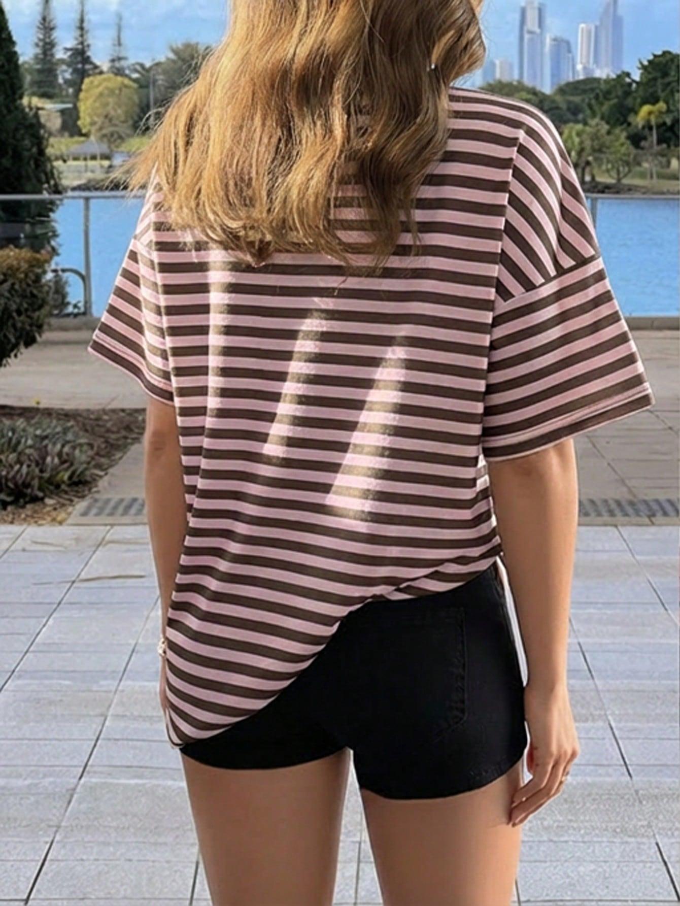 T-SHIRT KRÓTKI RĘKAW paski
