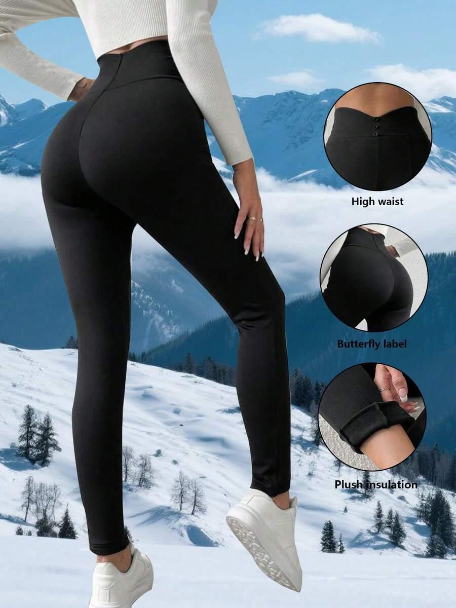 CZARNE LEGGINSY wysoki stan ocieplenie