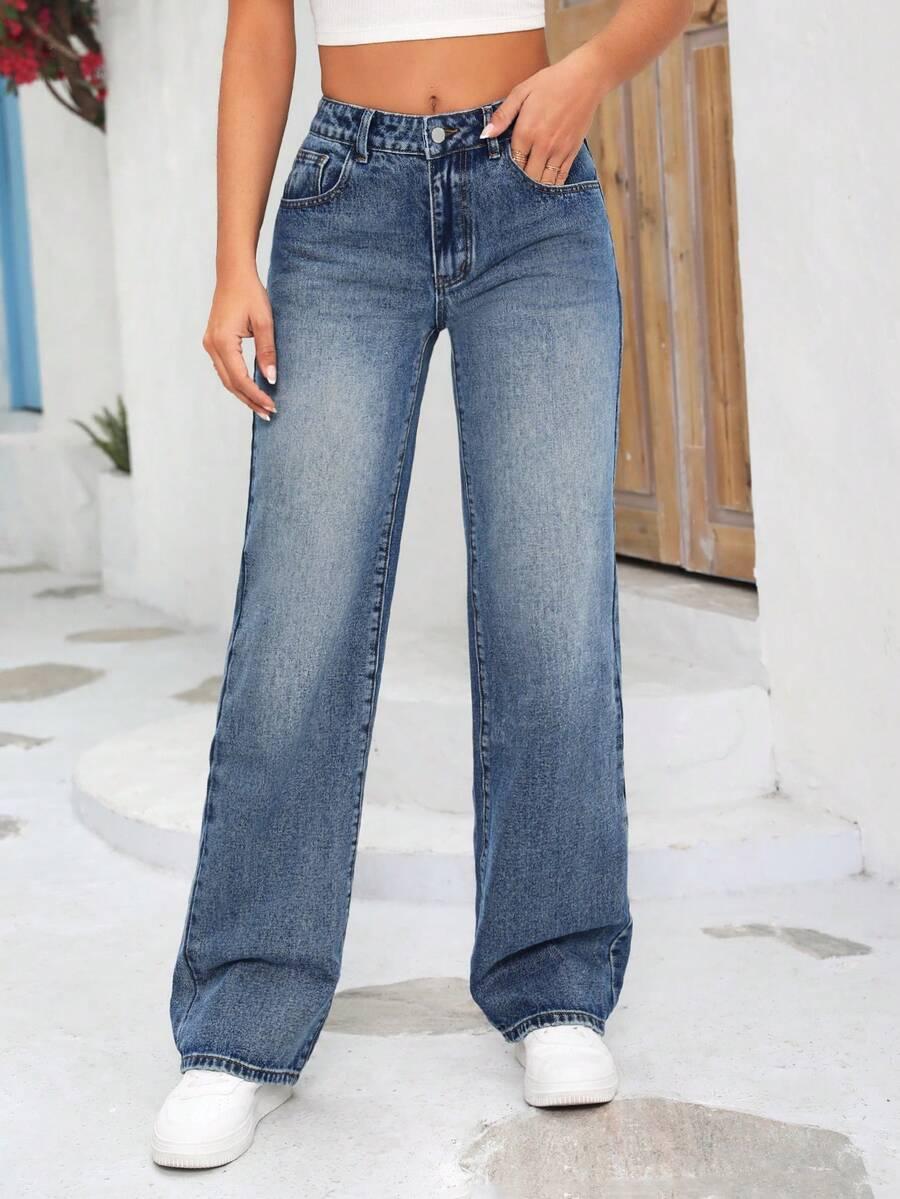 SPODNIE JEANS PROSTA NOGAWKA