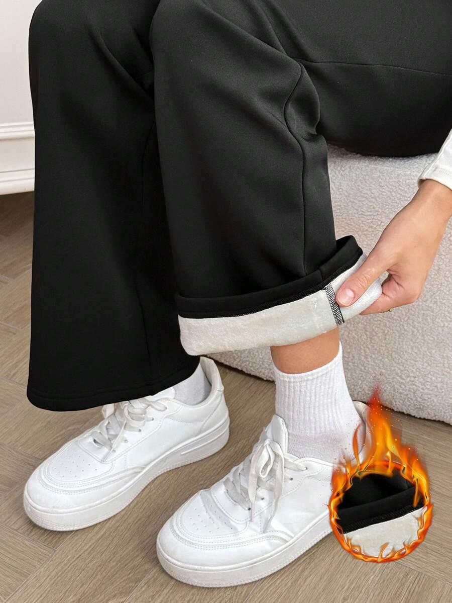 czarne legginsy dzwony
