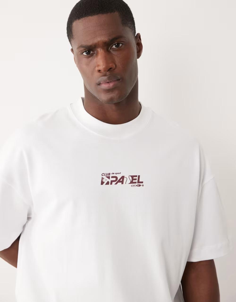 BAWEŁNIANY T-SHIRT OVERSIZE PRINT