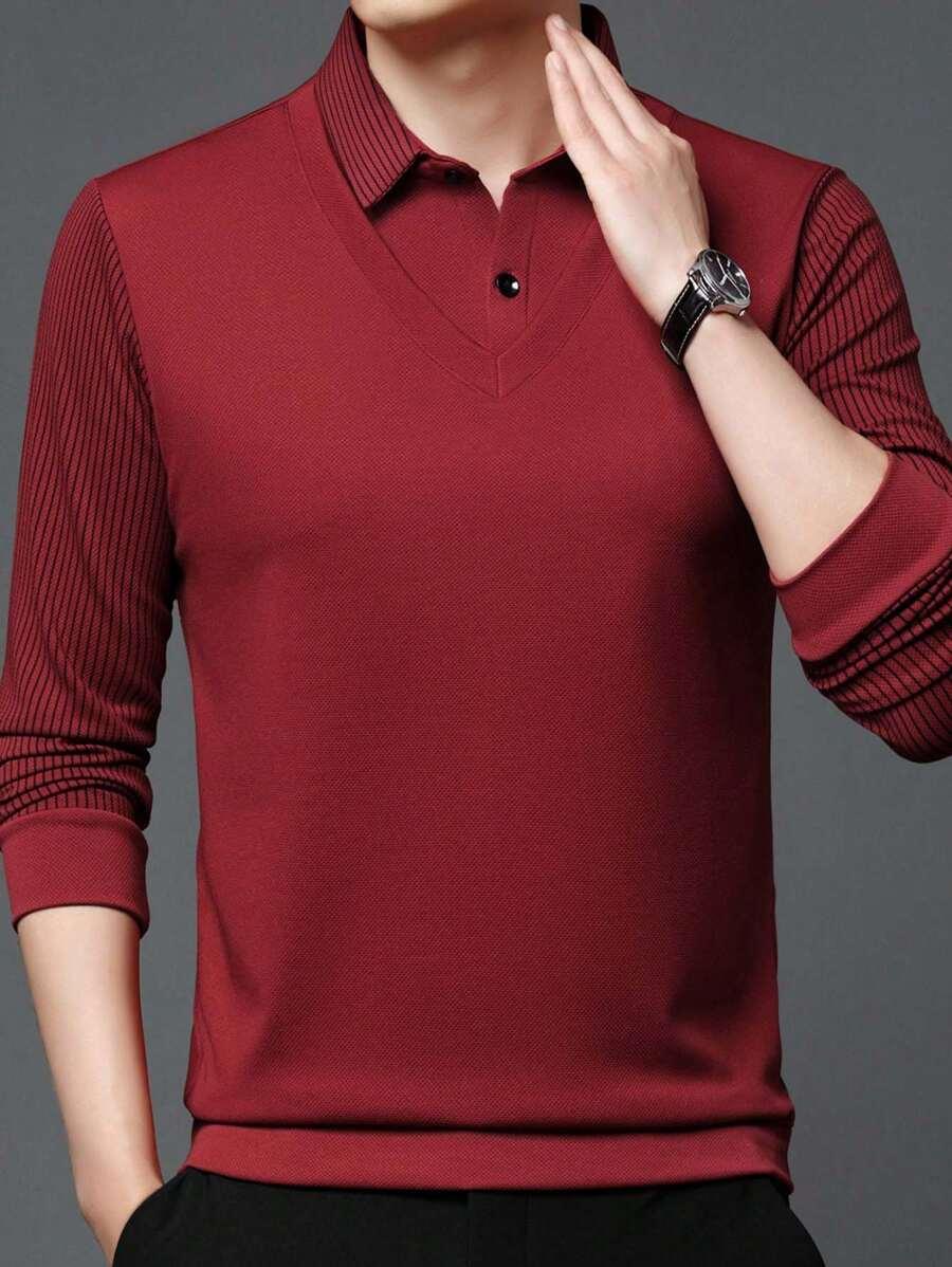 czerwona koszulka polo