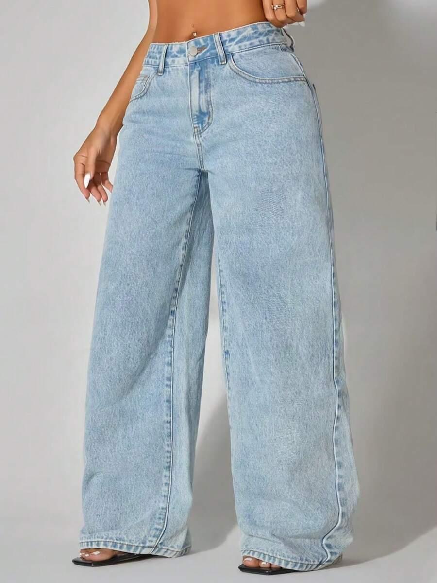 NIEBIESKIE SPODNIE JEANS