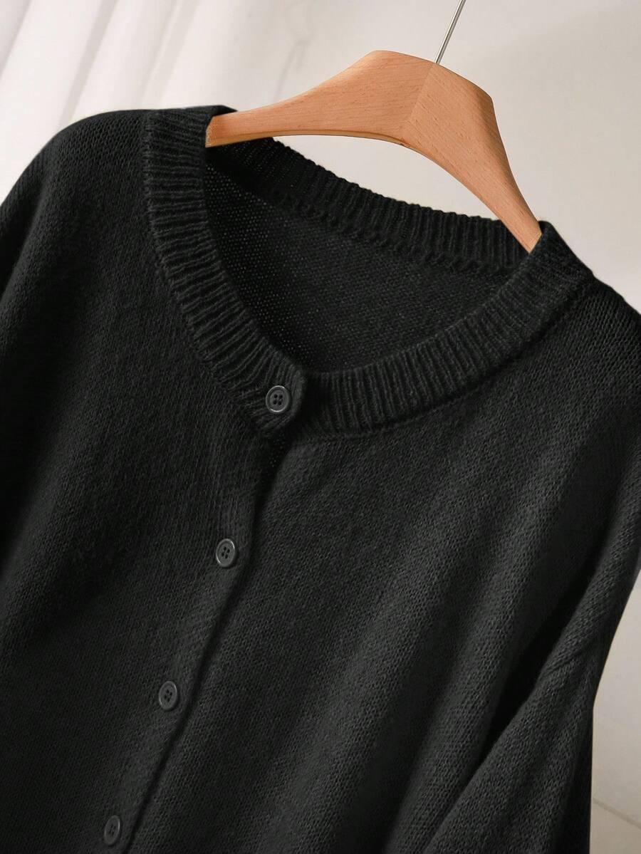 CZARNY SWETER GUZIKI 