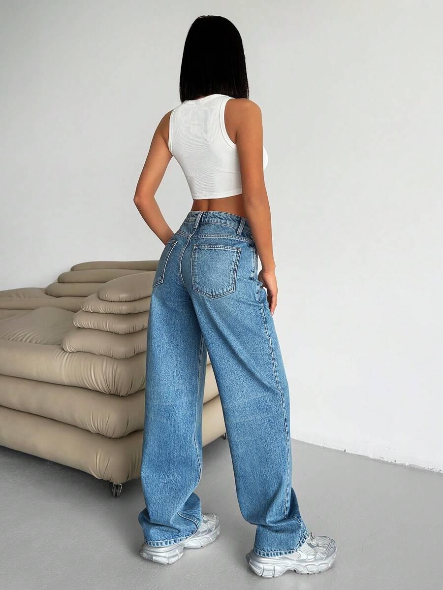 NIEBIESKIE SPODNIE JEANS