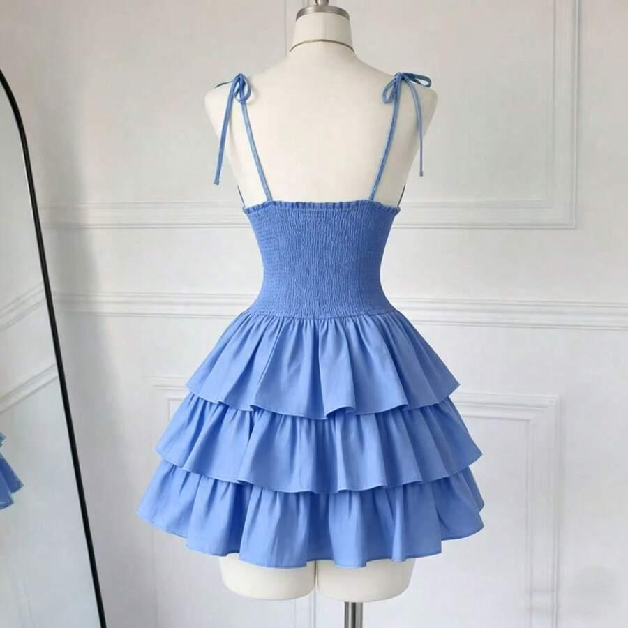 NIEBIESKA MINI SUKIENKA
