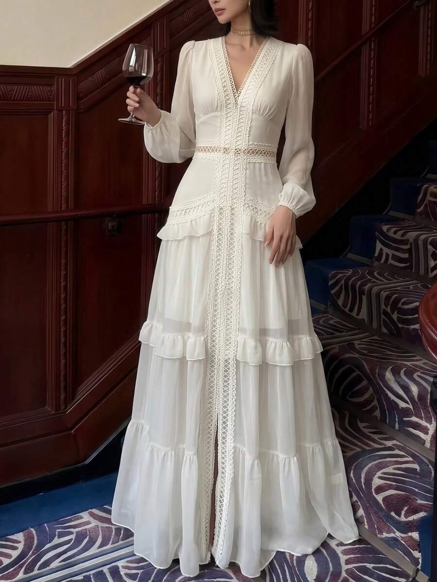 biała sukienka maxi