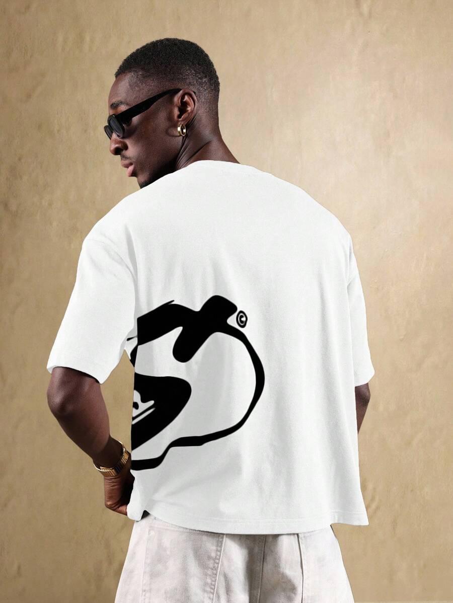 BIAŁY T-SHIRT NADRUK