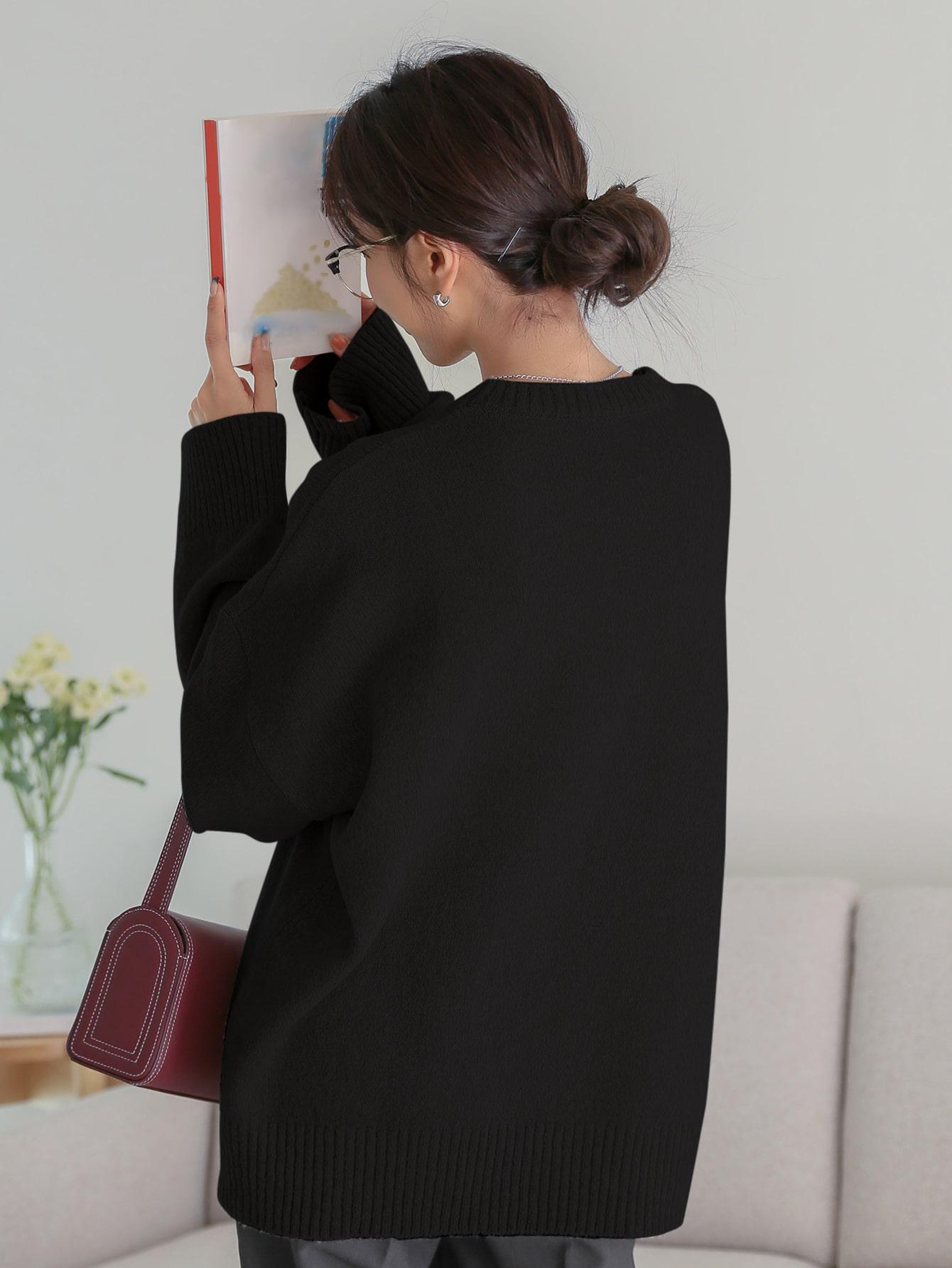 CZARNY SWETER CASUAL