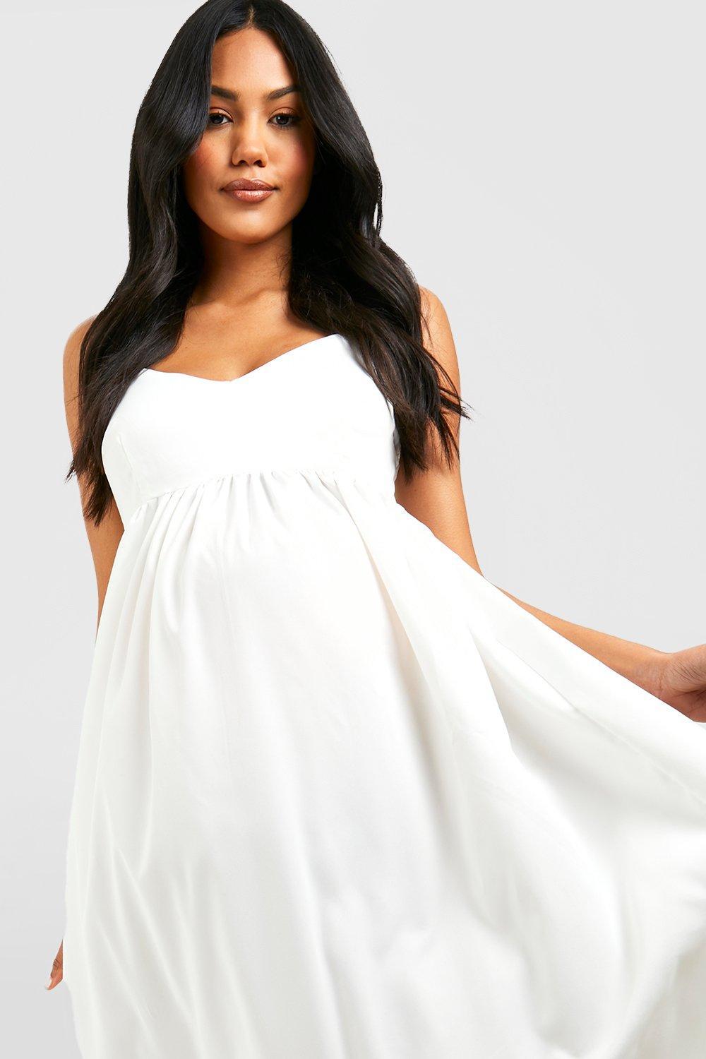 ciążowa maxi sukienka marszczenie ramiączka
