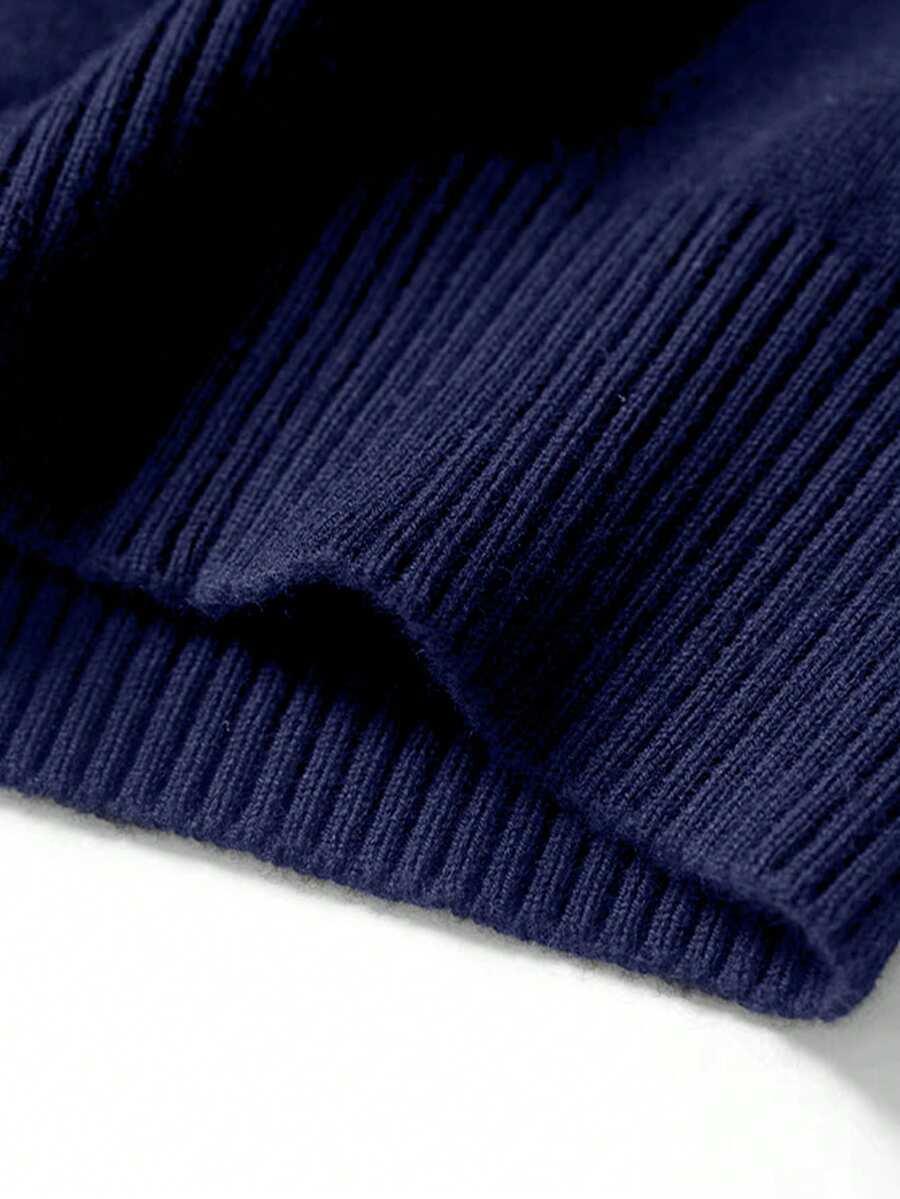 GRANATOWY SWETER CASUAL