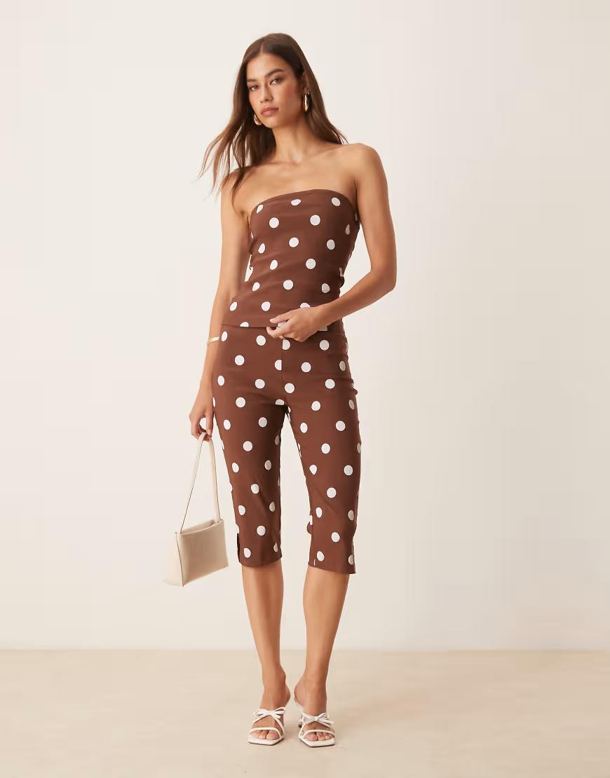 top bandeau wzór groszki 