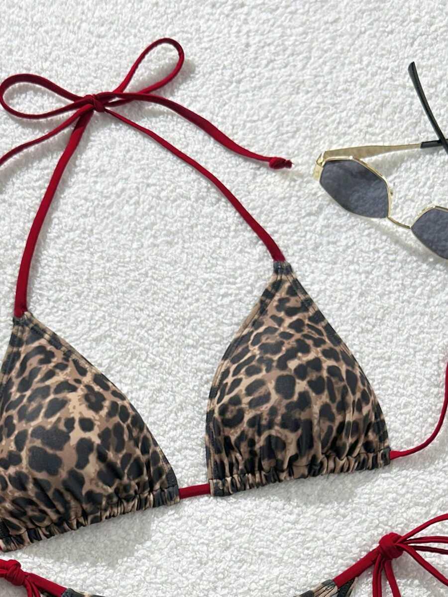 TRZYCZĘŚCIOWY STRÓJ KĄPIELOWY animal print