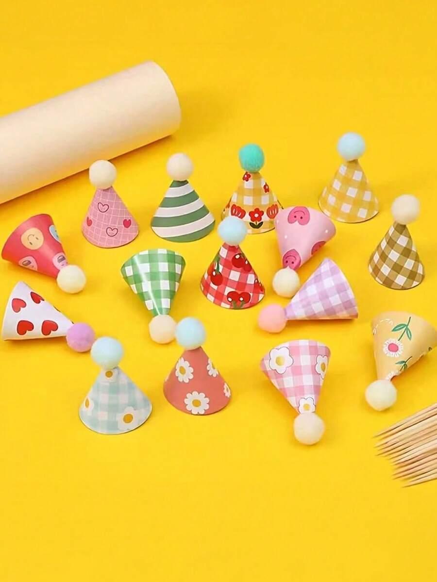 mini czapeczki urodzinowe 15szt
