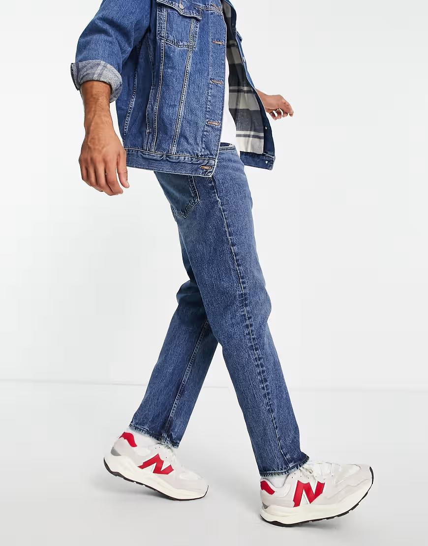 NIEBIESKIE SPODNIE JEANS VINTAGE ZAMEK