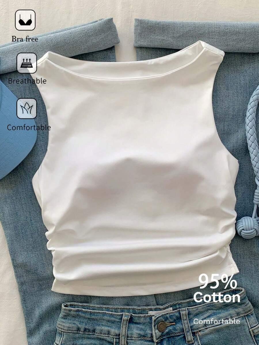 biały top casual 