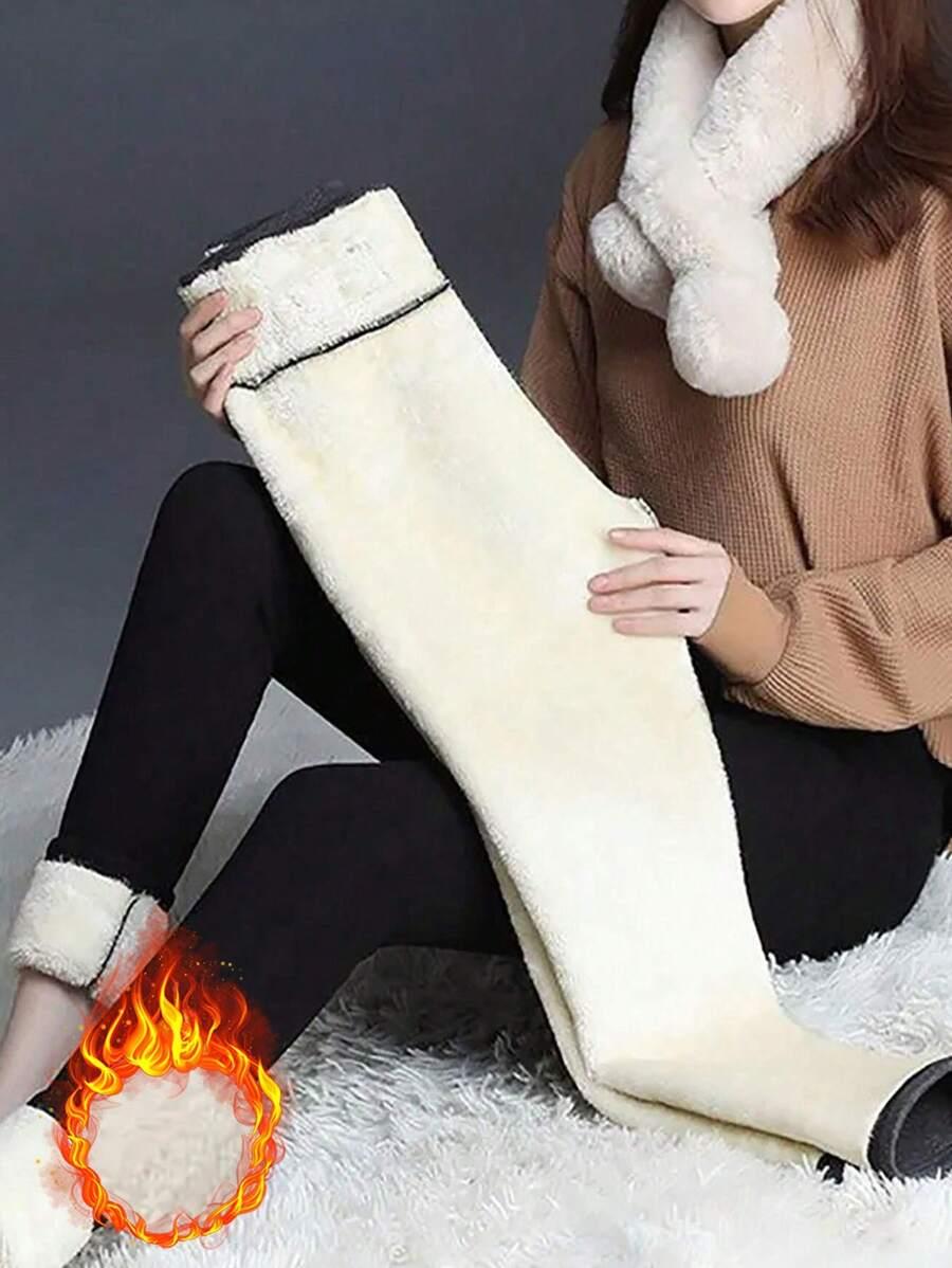 CZARNE OCIEPLANE LEGGINSY