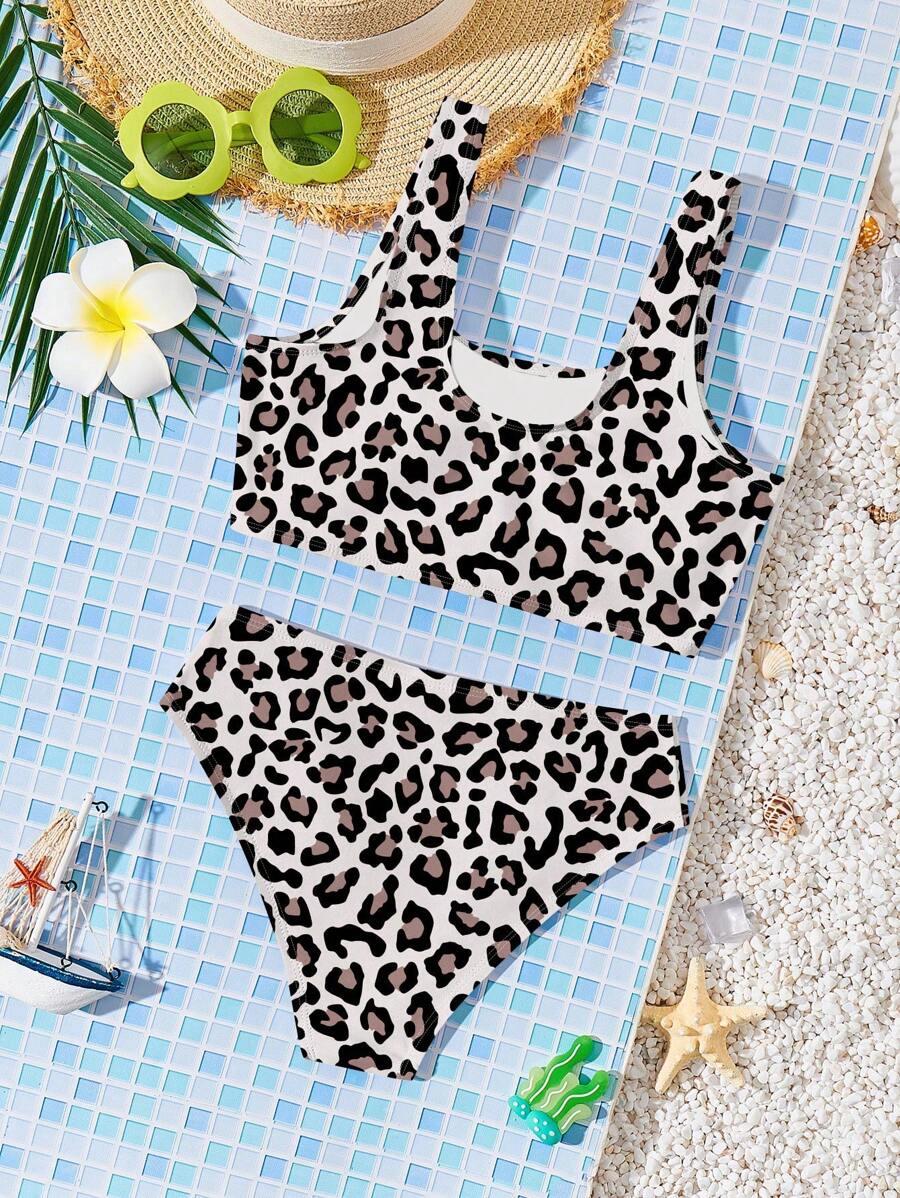 DWUCZĘŚCIOWE BIKINI DZIECZĘCE W ZWIERZĘCY WZÓR