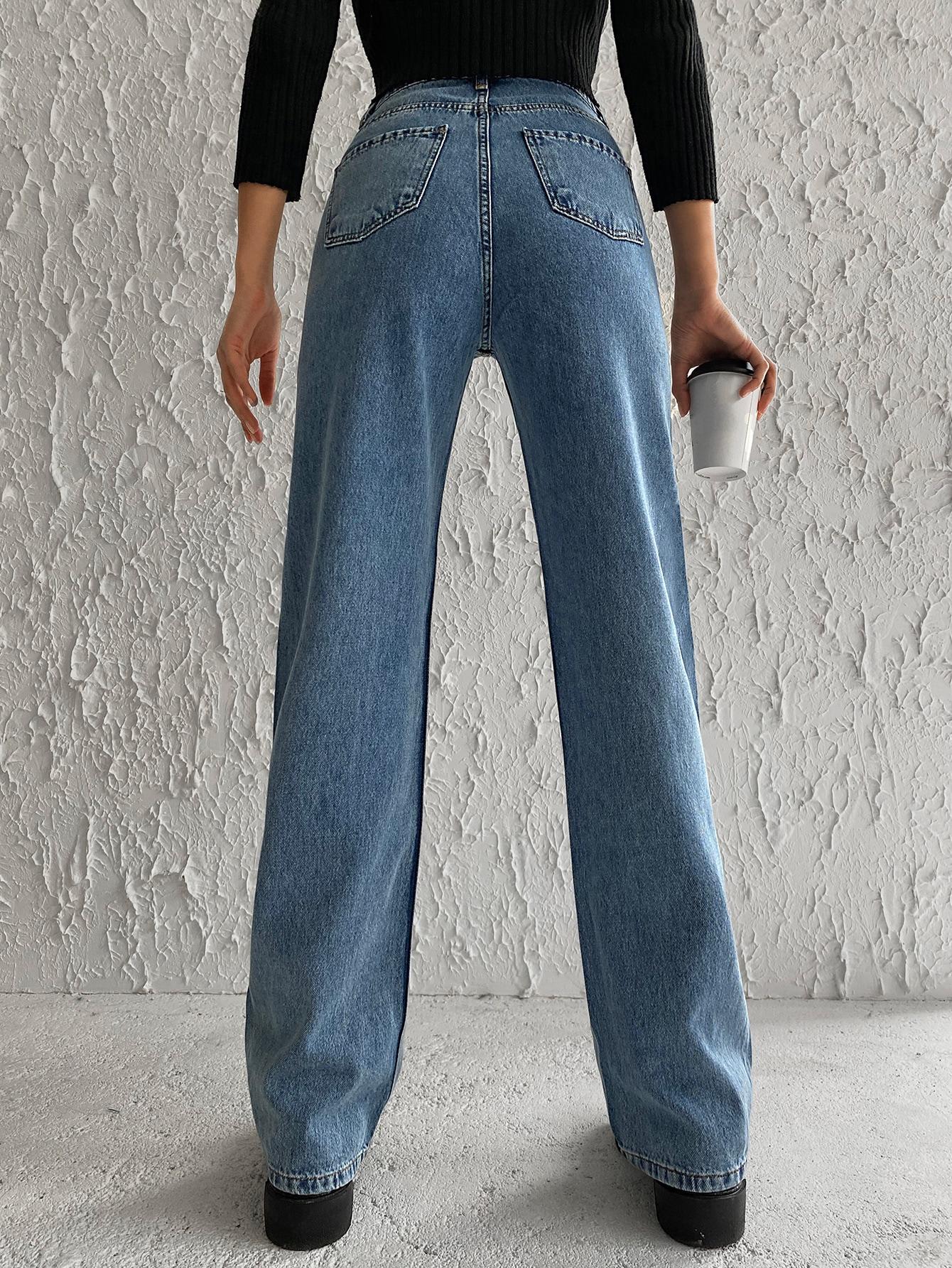 SPODNIE JEANS PROSTA NOGAWKA