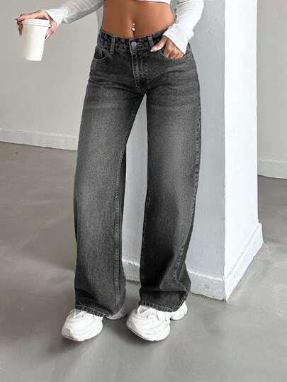 szare spodnie jeans
