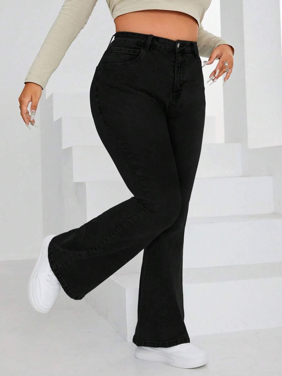 CZARNE SPODNIE JEANS