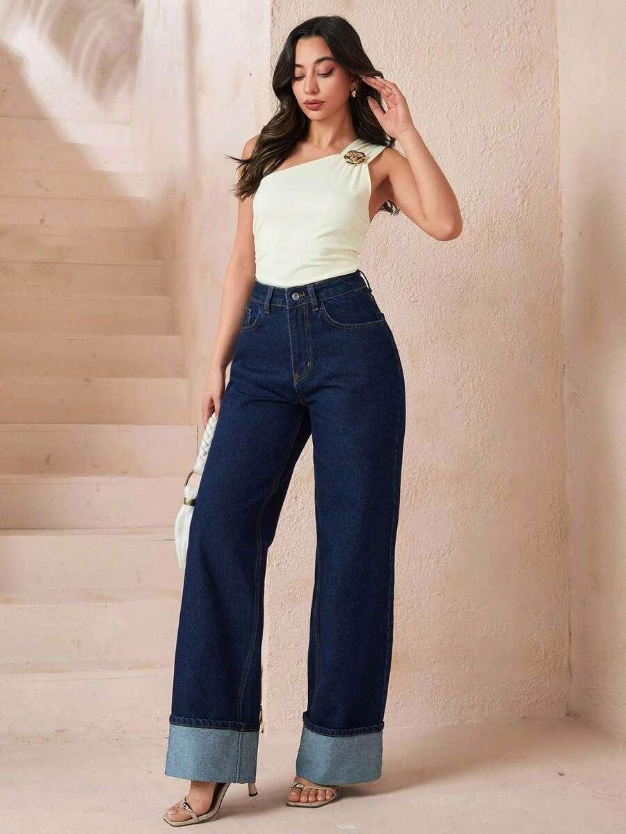 SPODNIE JEANS WYSOKI STAN