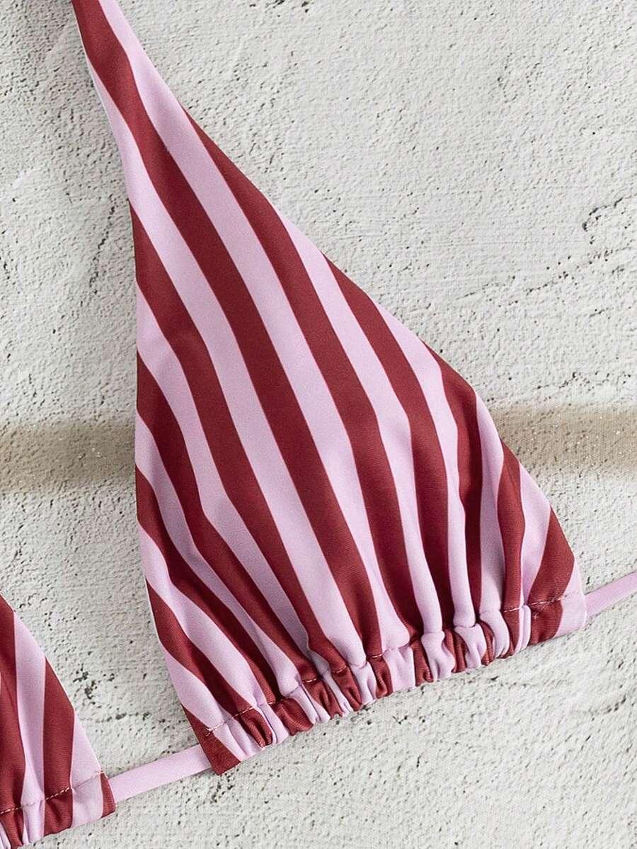 DWUCZĘŚCIOWY KOMPLET BIKINI W PASKI