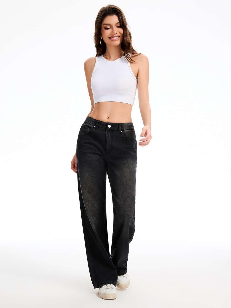 czarne spodnie jeans