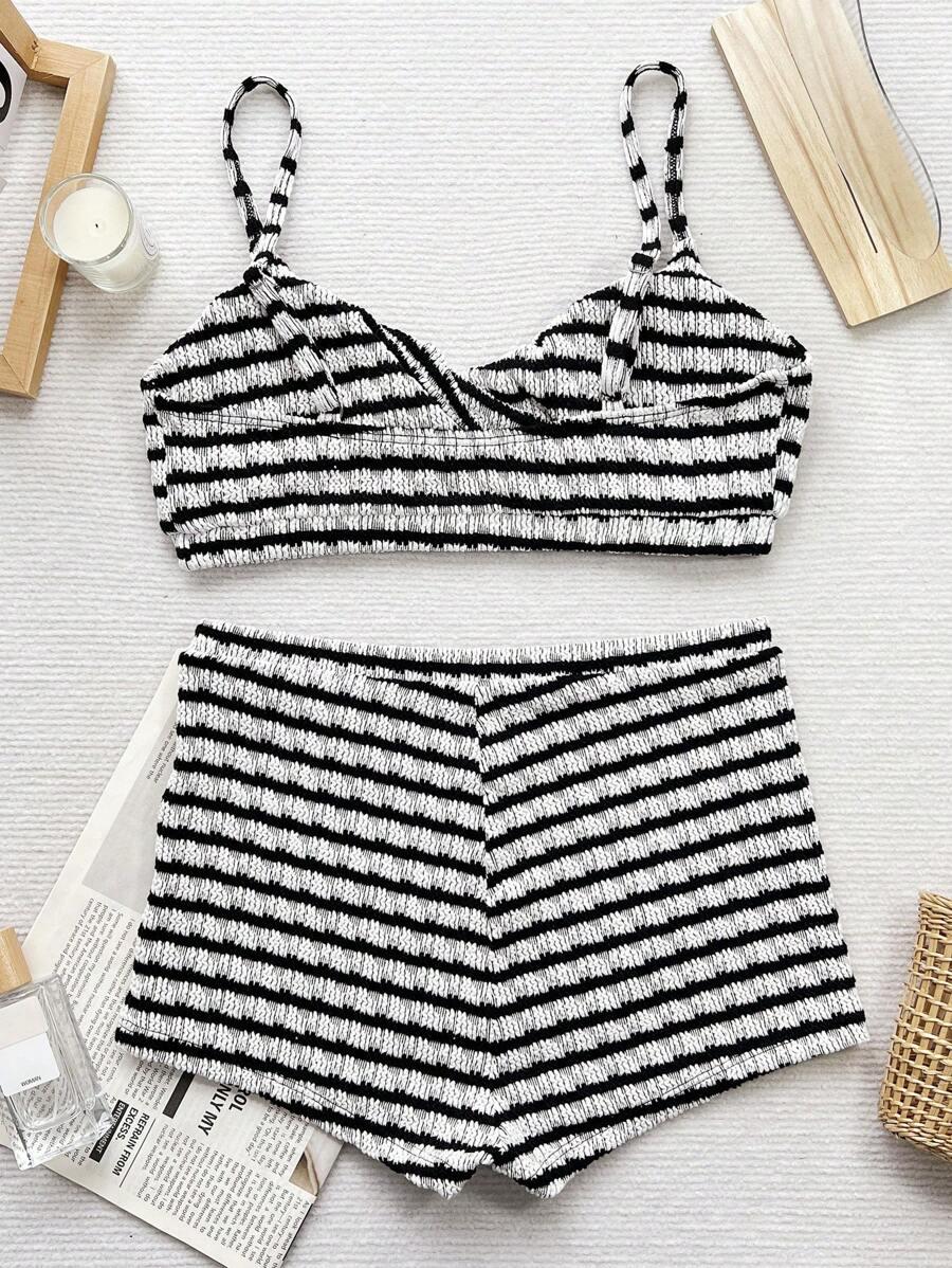 góra od bikini wzór paski