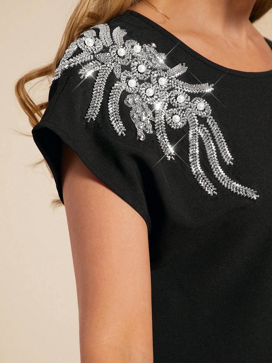 czarny t-shirt zdobienie