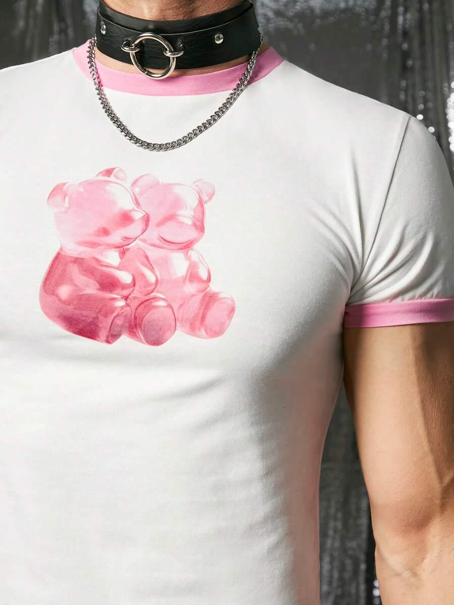 biały t-shirt print