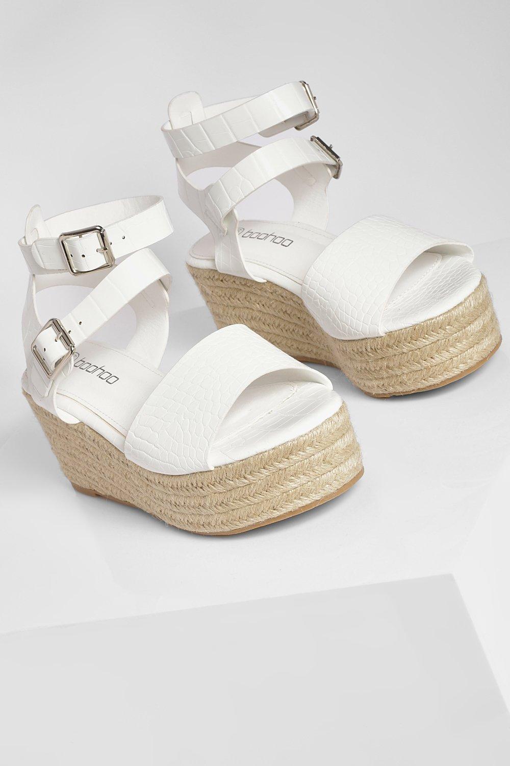 BIAŁE SANDAŁY ESPADRYLE