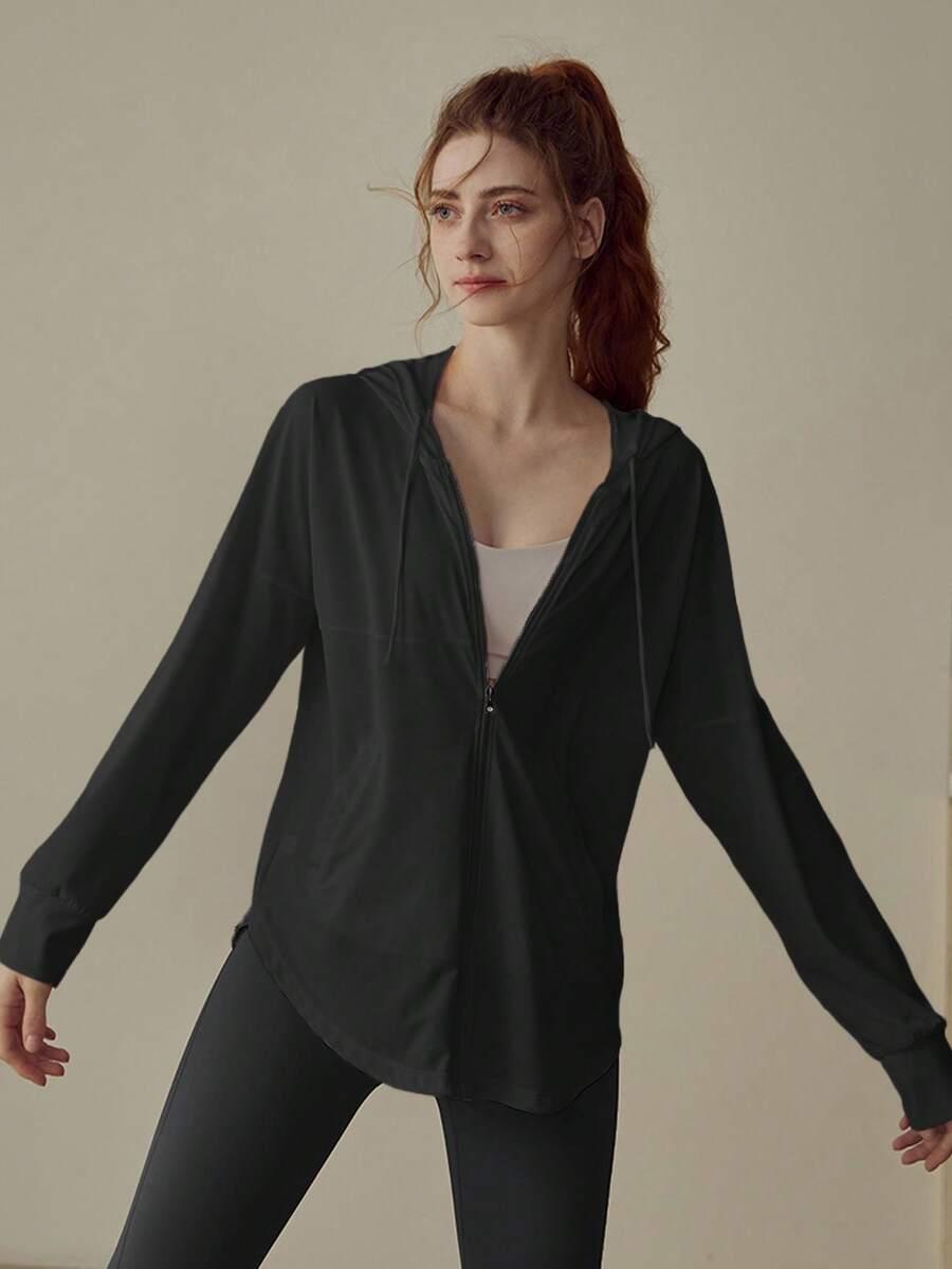 CZARNA BLUZA KAPTUR ZAMEK 