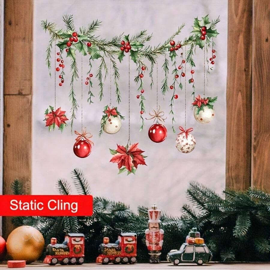 naklejka na okno motyw świąteczny