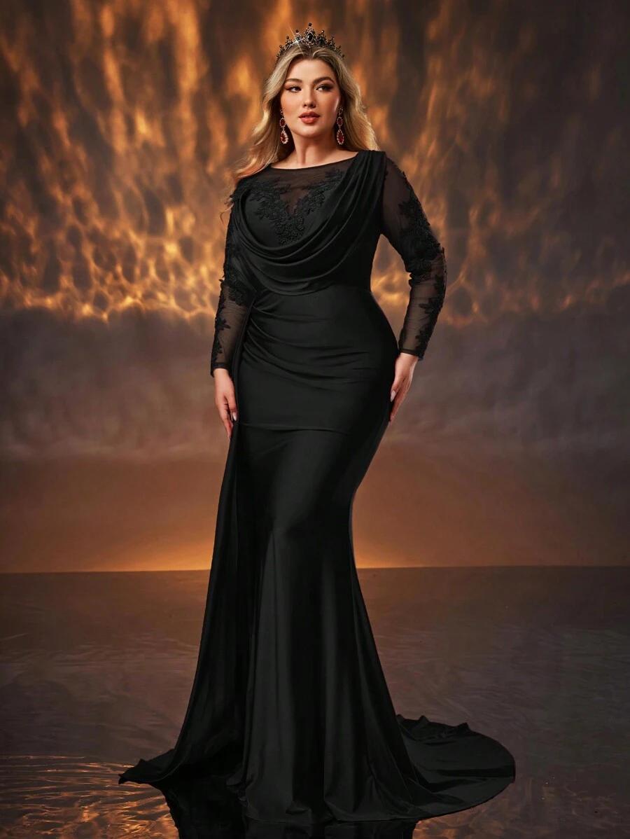 CZARNA MAXI SUKIENKA